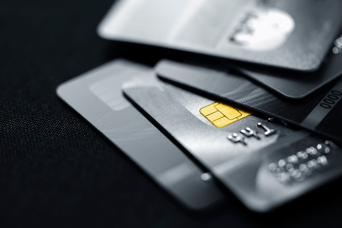 Credit cards representing global payment networks for secure transactions