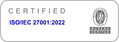 Certified ISO/IEC 27001:2022 by Bureau Veritas